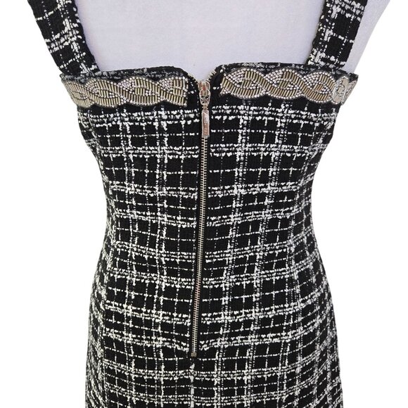 NWT Tahari ASL Boucle Tweed Mini Dress with Rhinestones Size 2 Petite - Picture 6 of 7